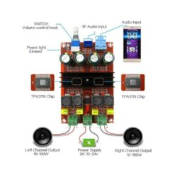 Alternative view of ماژول آمپلی فایر مدل xh-m190اورجینال %100