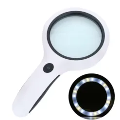 ذره بین 4x قطر 10 سانت مدل 95100B با 18  عدد LED - Image 4