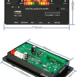 پنل پخش کننده صوتی بلوتوثی با آمپلی فایر 2x40W مدل D125