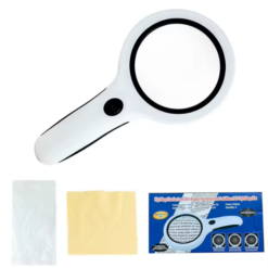 ذره بین 5Xمدل 95090b(RD) با قطر 9 سانت با18 عدد LED