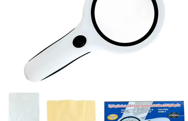 ذره بین 5Xمدل 95090b(RD) با قطر 9 سانت با18 عدد LED